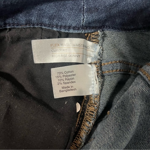 Lane Bryant Plus Size 22 Curvy Fit High-Rise Skinny Jean Flex Magic Waistband - Picture 6 of 8